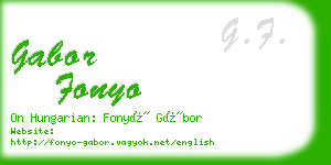 gabor fonyo business card